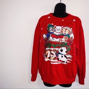 Nutcracker Red Christmas Kittens Sweatshirt